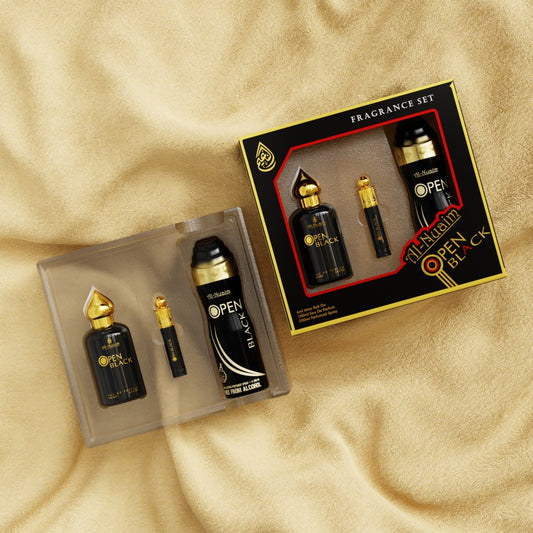 Open Black Gift Set by Al-Nuaim